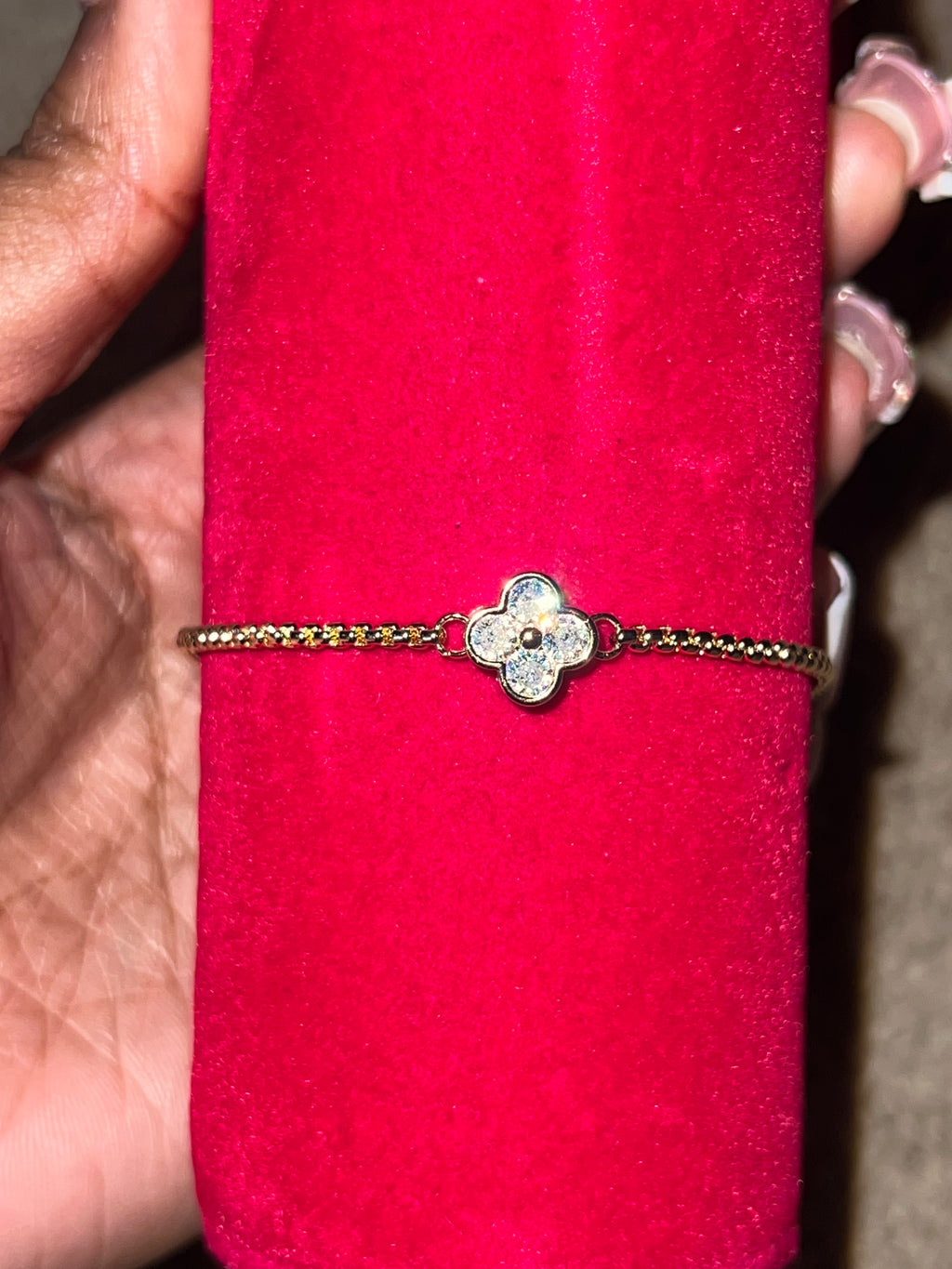 Single Flower Bling Bracelet